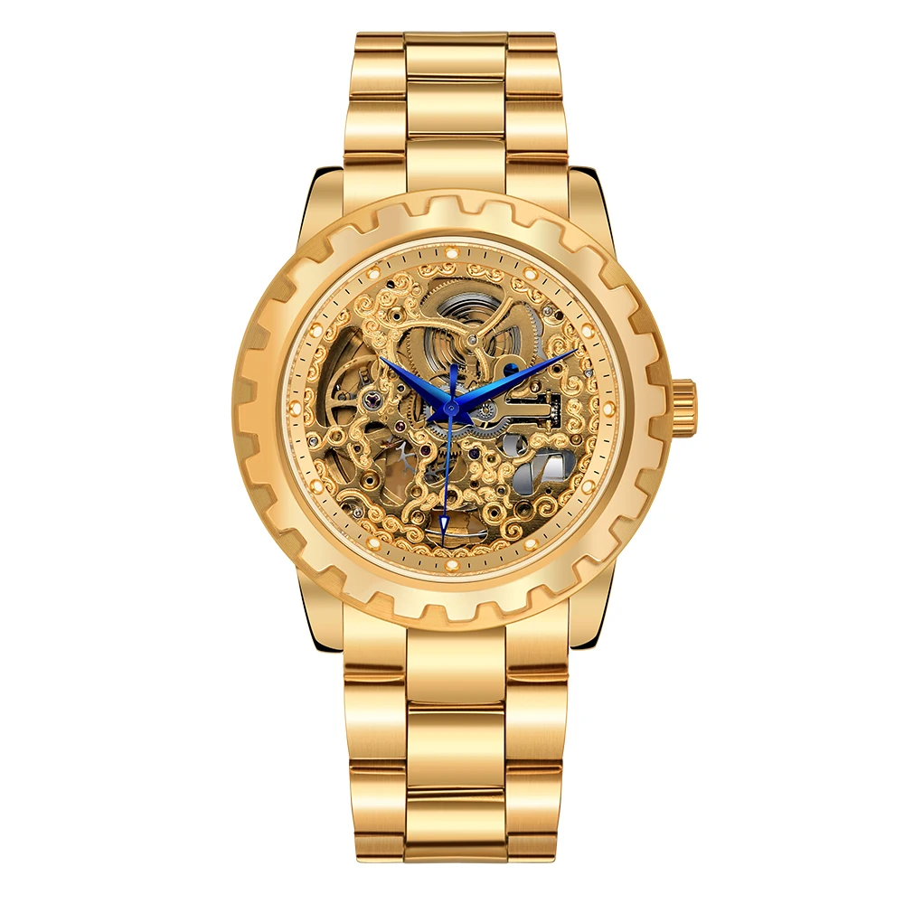 BERNY Gold Automatic Men's Skeleton Gear Visual Dial Watch Blue Steel Hand Luminous 5ATM Luxury Steel Mechanical Men's Watches
BERNY Gold Automatic Men's Skeleton Gear Visual Dial Watch Blue Steel Hand Luminous 5ATM Luxury Steel Mechanical Men's Watches