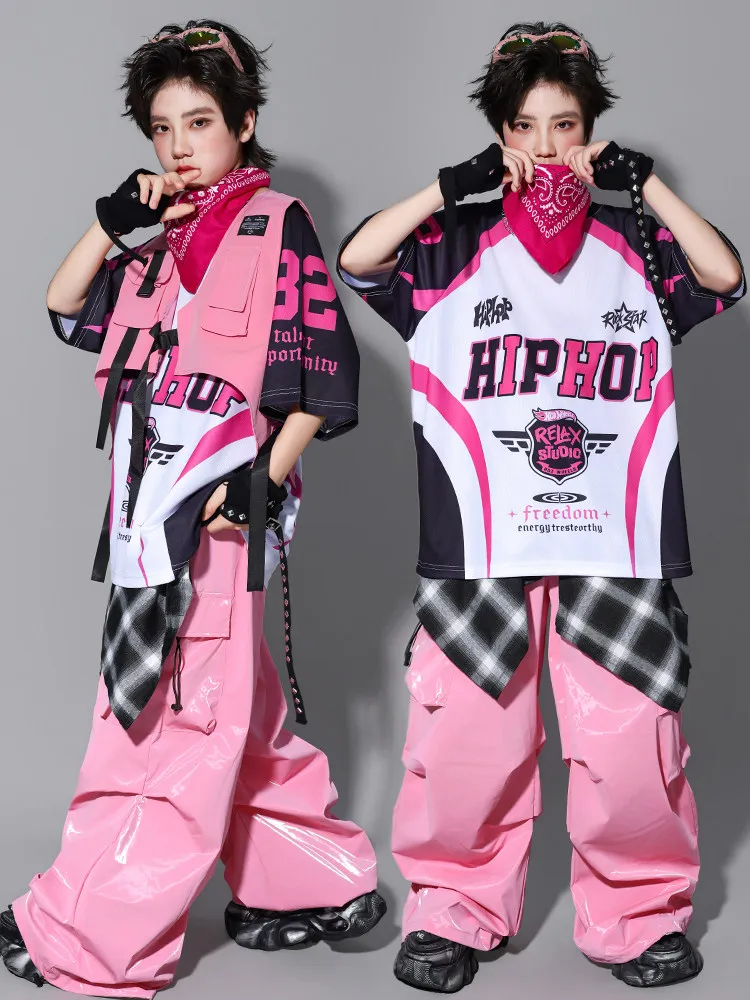 2026 Ballroom Hip Hop Dance Costumes For Girls Loose Pink Kpop Outfts Fashion Show Jazz Dance Performance Rave Clothes DQS23220
2026 Ballroom Hip Hop Dance Costumes For Girls Loose Pink Kpop Outfts Fashion Show Jazz Dance Performance Rave Clothes DQS23220