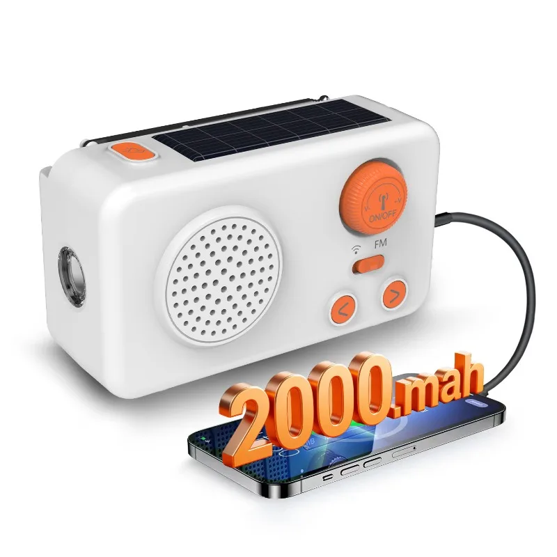 Hand-cranked power generation radio equipment Solar power bank Flashlight Night use
Hand-cranked power generation radio equipment Solar power bank Flashlight Night use