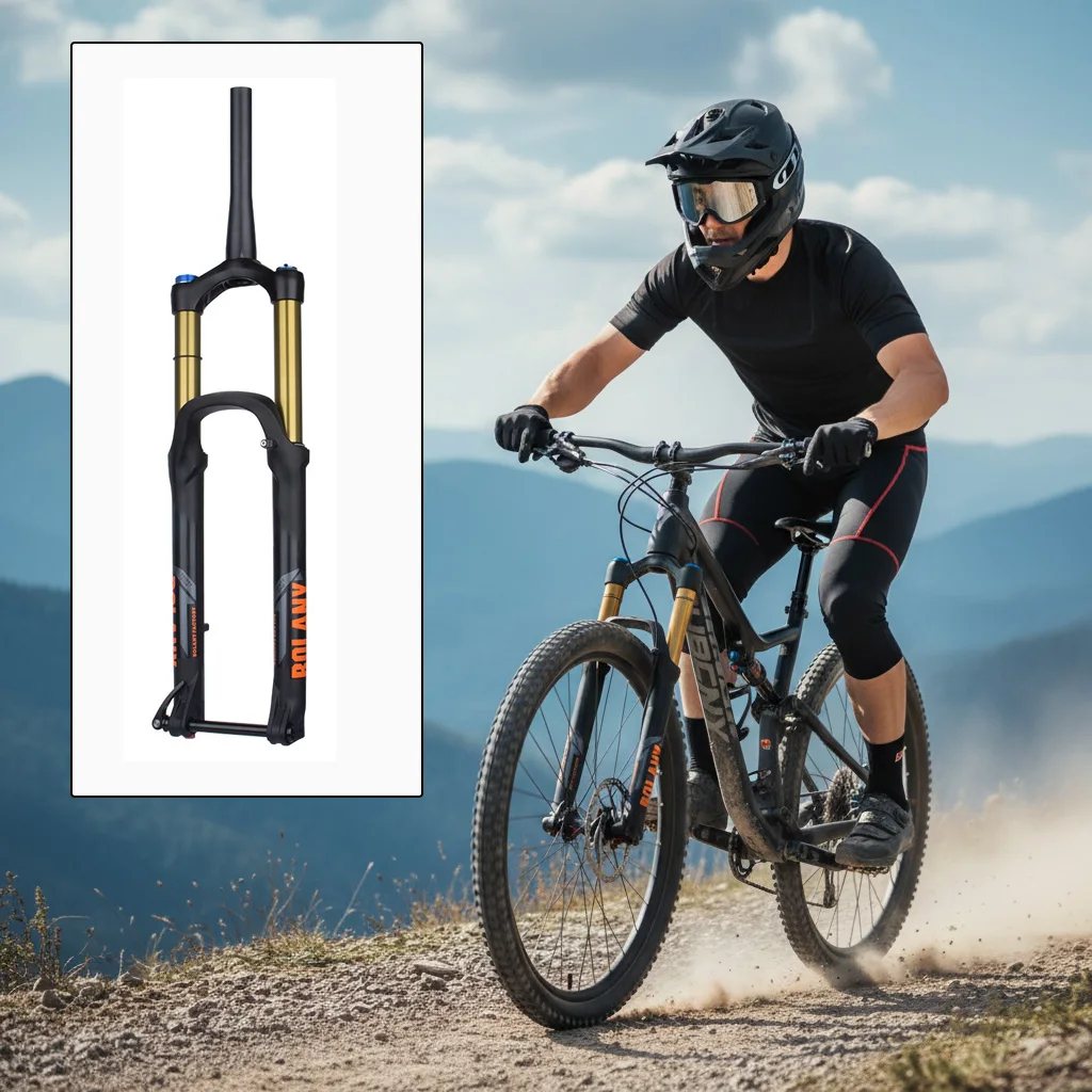 Bolany MTB Air suspension Front Fork -175/160mm Travel for 27.5/29inch, 34mm Thickened Inner Tube, Damping Adjustment,Boost Axle
Bolany MTB Air suspension Front Fork -175/160mm Travel for 27.5/29inch, 34mm Thickened Inner Tube, Damping Adjustment,Boost Axle
