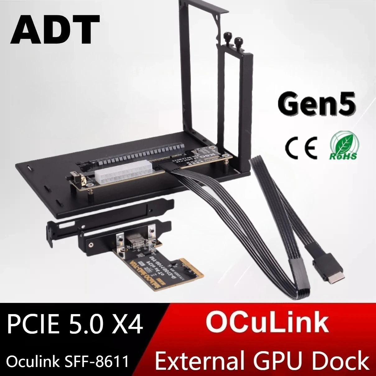 PCIe 5.0 x4 OCuLink GPU Dock Station eGPU 128Gbs For Notebook Laptop to External Video Graphics Card ATX Gaming Kit M.2/PCIE X16
PCIe 5.0 x4 OCuLink GPU Dock Station eGPU 128Gbs For Notebook Laptop to External Video Graphics Card ATX Gaming Kit M.2/PCIE X16