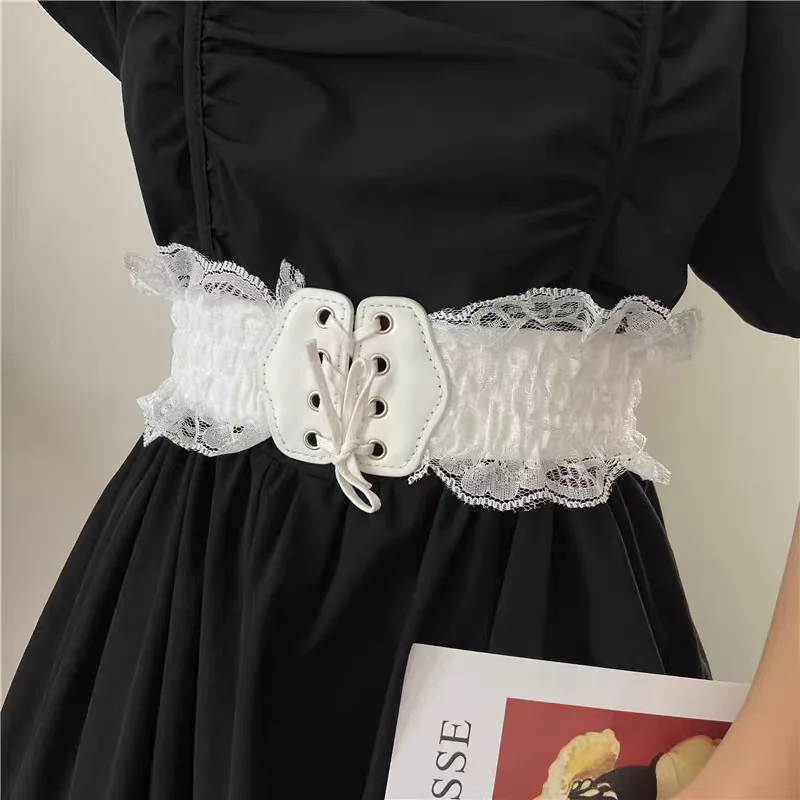 Women's Retro lace Elastic Belt Fashion High-quality Black sweet Style Belt Popular Trend Cool Belt for dress Pants Jeans
Women's Retro lace Elastic Belt Fashion High-quality Black sweet Style Belt Popular Trend Cool Belt for dress Pants Jeans