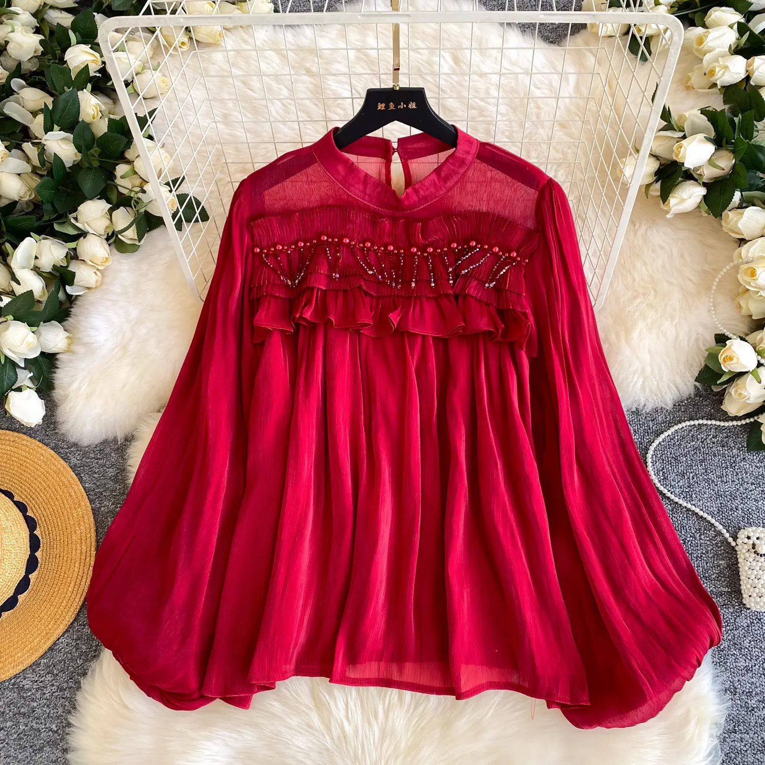 Blouses Women Shirt Top Lantern Sleeve Tops Floral Sexy Casual Round Neck Y2k Streetwear Elegant Splice Shirts Work Spring 2026
Blouses Women Shirt Top Lantern Sleeve Tops Floral Sexy Casual Round Neck Y2k Streetwear Elegant Splice Shirts Work Spring 2026