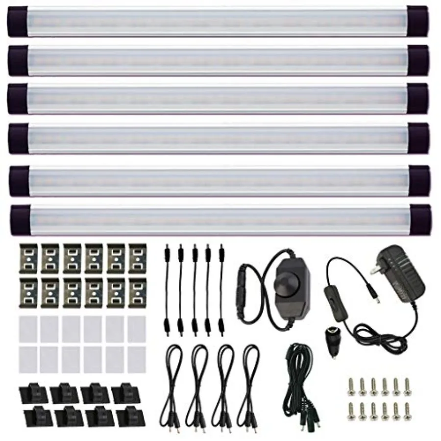 LED Under Counter Light Rigid Bar Kit, Plug in Corded 12V LED Under Cabinet Lighting Dimmable with Switch for Counter Shelf Sho
LED Under Counter Light Rigid Bar Kit, Plug in Corded 12V LED Under Cabinet Lighting Dimmable with Switch for Counter Shelf Sho