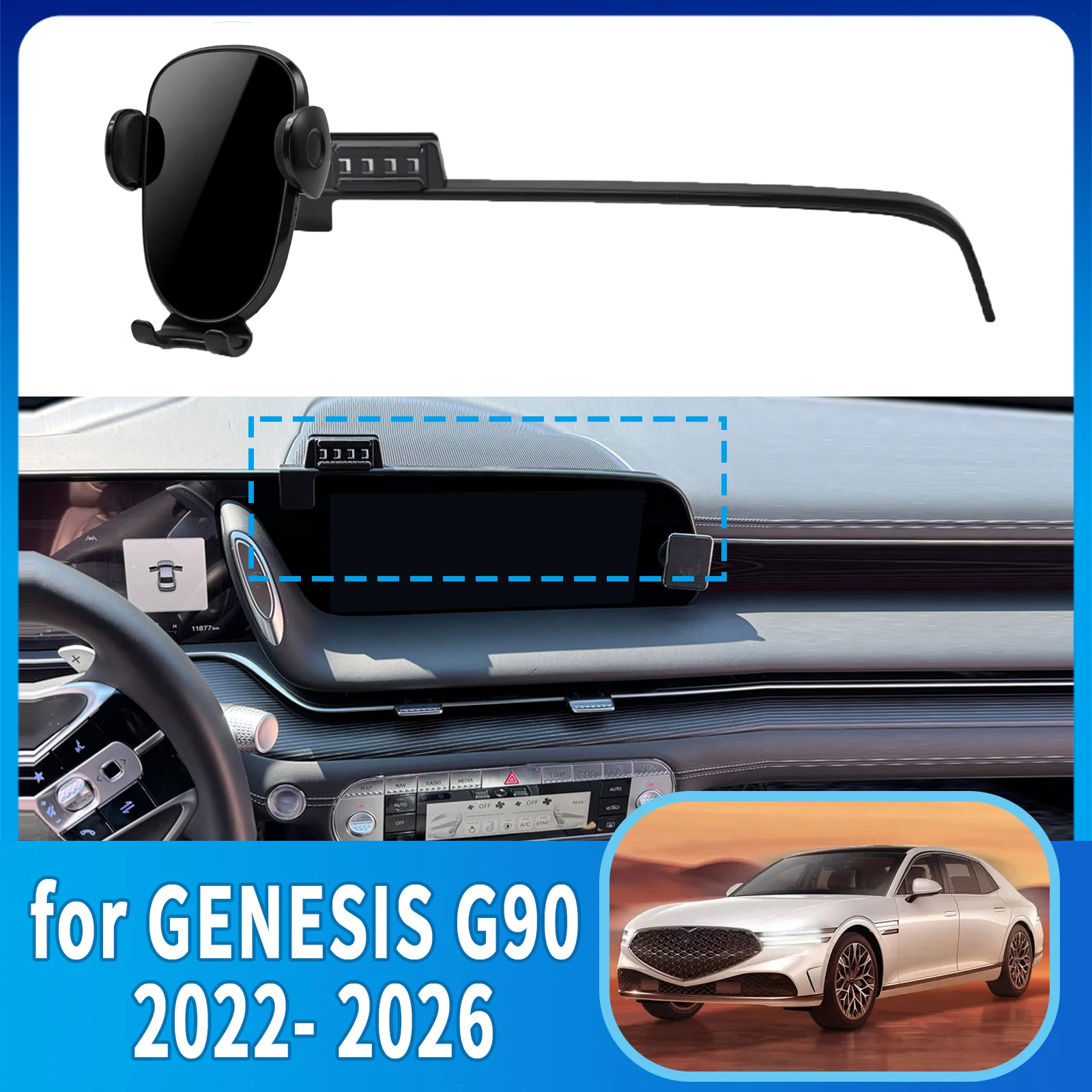 for GENESIS G90 2022 2023 2024 2025 2026 Anti-Shake Screen Base Phone Holder Mount Stand Dedicated Car accessoires
for GENESIS G90 2022 2023 2024 2025 2026 Anti-Shake Screen Base Phone Holder Mount Stand Dedicated Car accessoires