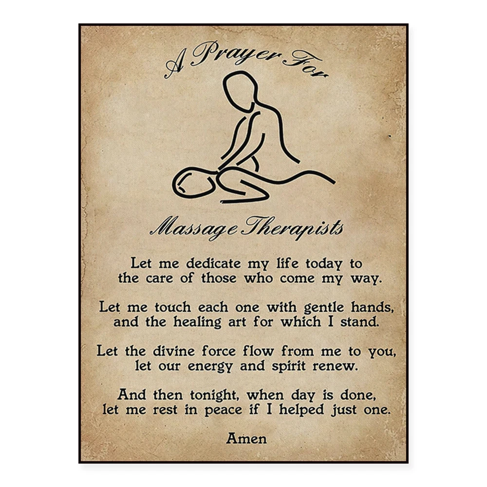 Massage Therapist Prayer Printed Canvas Wall Art Poster Home Gift Decoration Gift
Massage Therapist Prayer Printed Canvas Wall Art Poster Home Gift Decoration Gift
