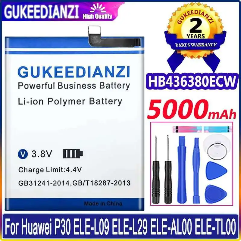 Mobile Phone Battery HB436380ECW 5000Mah For Huawei P30 Ele-L09 Ele-L29 Ele-AL00 Ele-TL00
Mobile Phone Battery HB436380ECW 5000Mah For Huawei P30 Ele-L09 Ele-L29 Ele-AL00 Ele-TL00