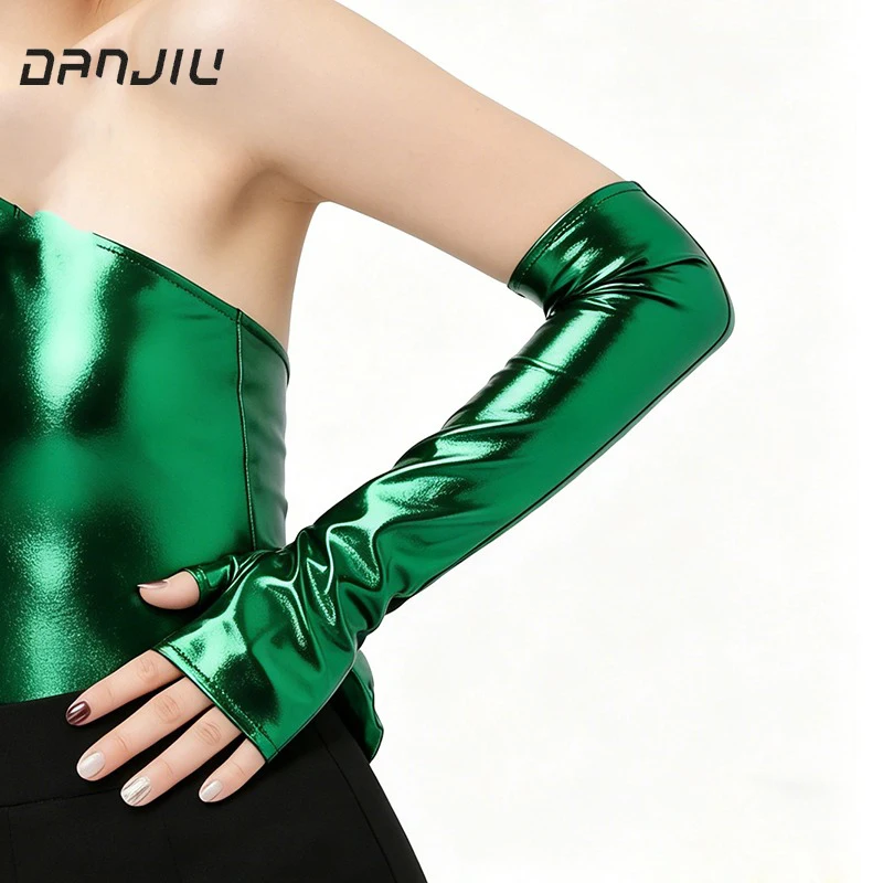 10 Colors 40CM Women Patent Leather Long Fingerless Gloves Cosplay Halloween Party Stage Performance Clubwea Music Festival
10 Colors 40CM Women Patent Leather Long Fingerless Gloves Cosplay Halloween Party Stage Performance Clubwea Music Festival