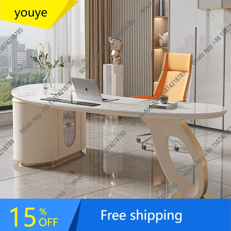 N65 Light luxury rock slab desk Modern simple desk Home high-end study Creative curved computer desk
N65 Light luxury rock slab desk Modern simple desk Home high-end study Creative curved computer desk
