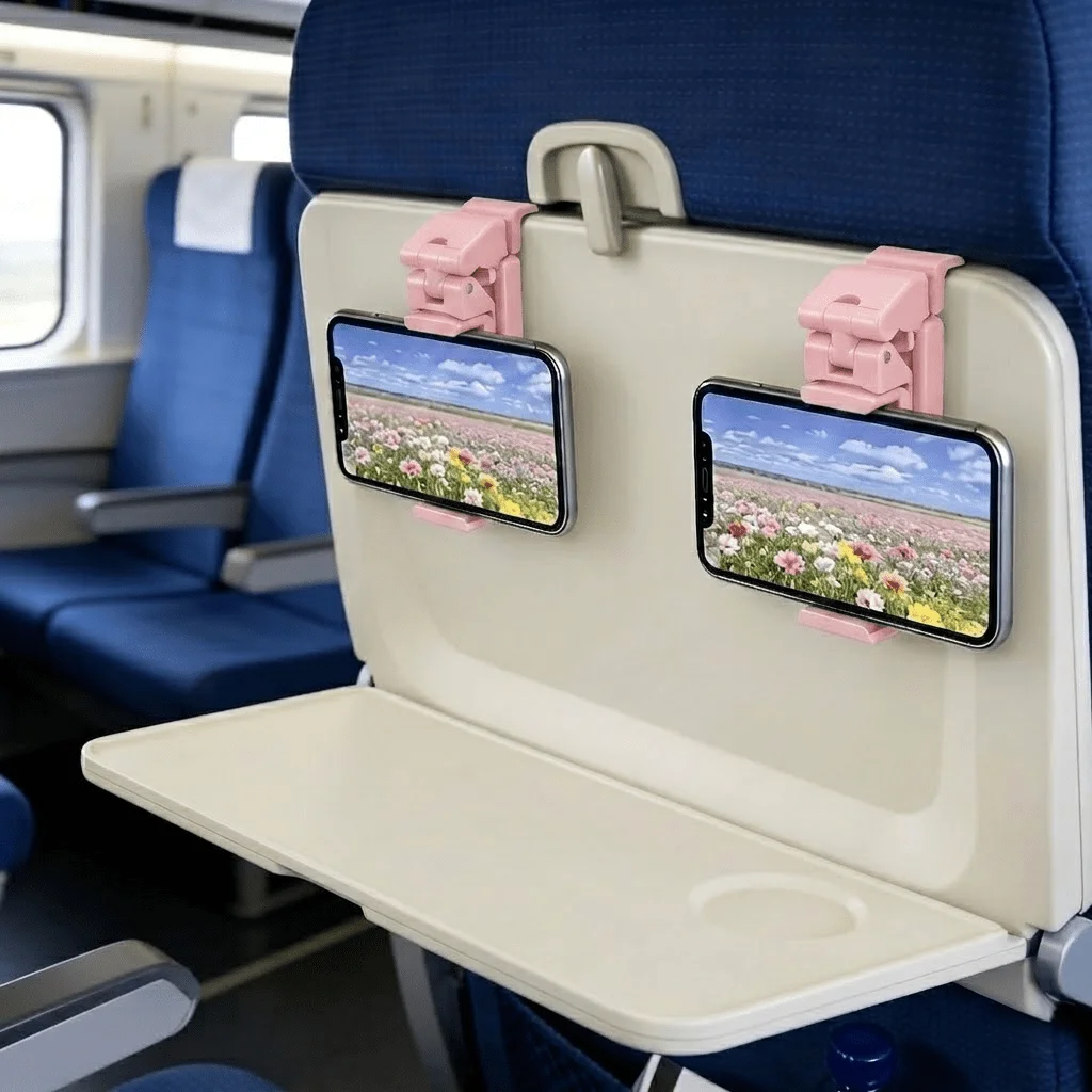 Airplane Phone Holder, Portable Travel Stand Desk Flight Foldable Adjustable Rotatable Selfie Holding Train Seat , Seat Bracket
Airplane Phone Holder, Portable Travel Stand Desk Flight Foldable Adjustable Rotatable Selfie Holding Train Seat , Seat Bracket