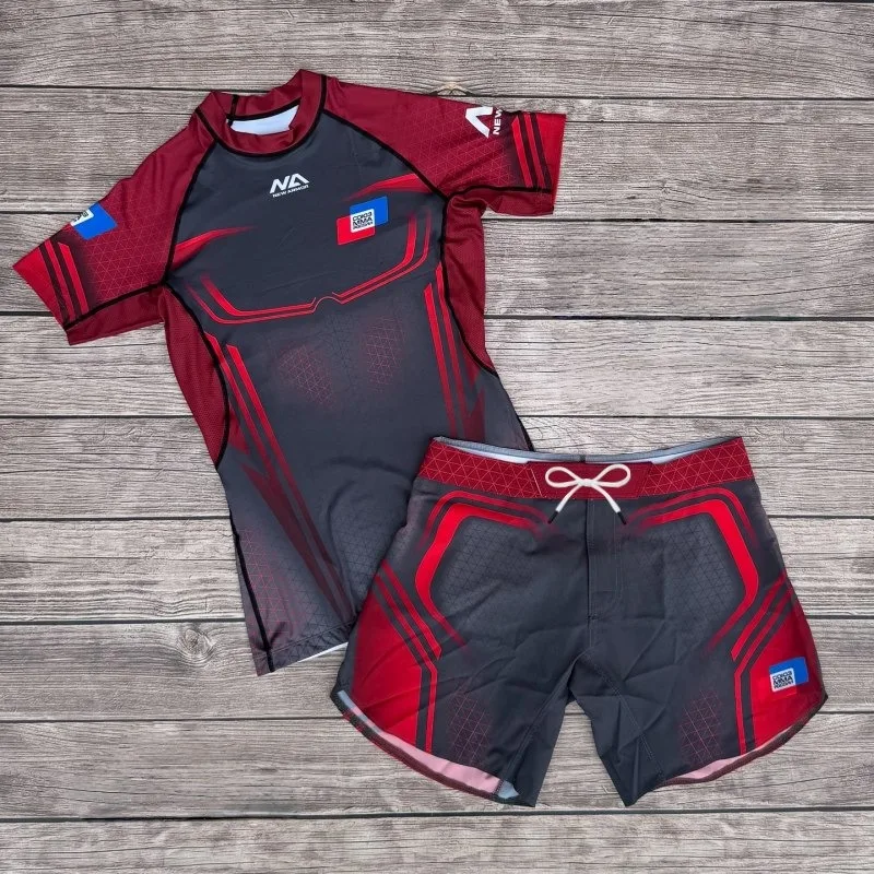 2026 New Red and Black Combat Sports Suit, Men's Summer Breathable Quick-Drying Short-Sleeve Running and Fitness Unisex Style
2026 New Red and Black Combat Sports Suit, Men's Summer Breathable Quick-Drying Short-Sleeve Running and Fitness Unisex Style