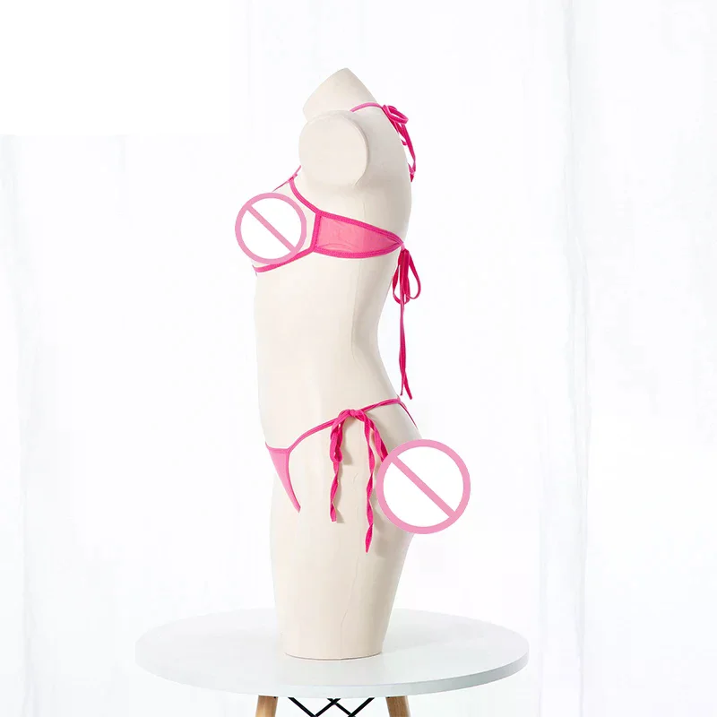 Sexy Lingerie 2 Piece Halter Neck Women's Underwear Set Mini Open Micro Bra Top Briefs Panties
Sexy Lingerie 2 Piece Halter Neck Women's Underwear Set Mini Open Micro Bra Top Briefs Panties