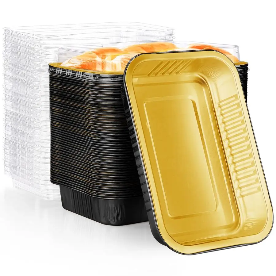 Мини-формы для выпечки хлеба с крышками, черные с золотом, квадратные, 20 унций, 50 шт., одноразовые алюминиевые формы для хлеба/кексов с крышками, формочки для маффинов
Мини-формы для выпечки хлеба с крышками, черные с золотом, квадратные, 20 унций, 50 шт., одноразовые алюминиевые формы для хлеба/кексов с крышками, формочки для маффинов