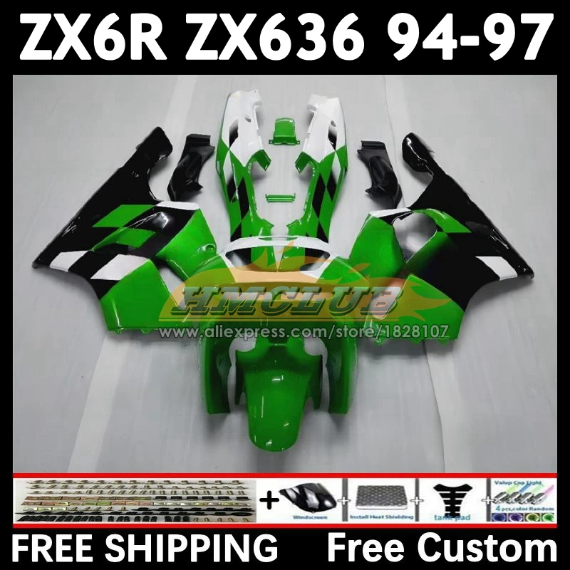 Bodys For KAWASAKI NINJA ZX 6R 636 green black ZX-636 1994 1995 1996 1997 151No.8 ZX600 ZX636 ZX-6R ZX6R 94 95 96 97 Fairing
Bodys For KAWASAKI NINJA ZX 6R 636 green black ZX-636 1994 1995 1996 1997 151No.8 ZX600 ZX636 ZX-6R ZX6R 94 95 96 97 Fairing