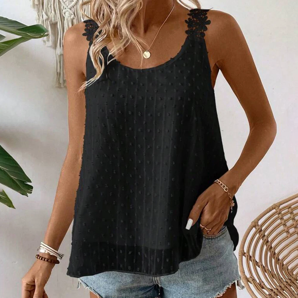 Fashion Sleeveless Vest for Women Polyester Vest with Lace Trim for Daily Wear Moderate Elasticity Regular Fit
Fashion Sleeveless Vest for Women Polyester Vest with Lace Trim for Daily Wear Moderate Elasticity Regular Fit