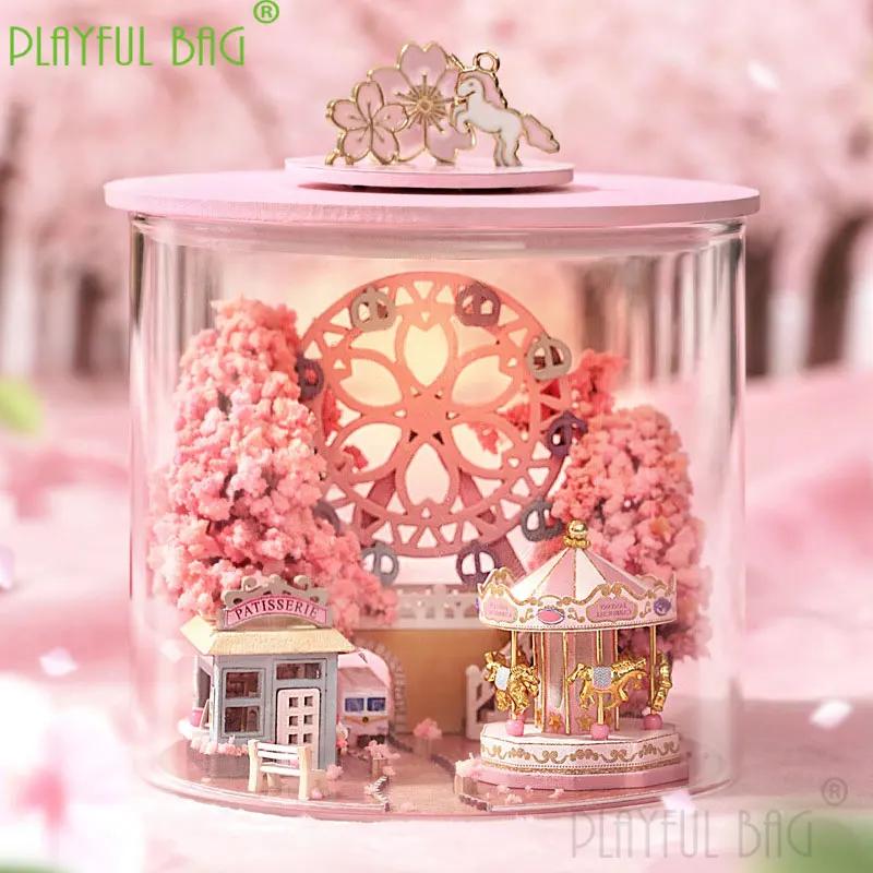 Girl's Wisdom House diy House Dream Bottle 3D 3D Assembled Model Cherry Blossom Doll Toy Girl Creative Birthday Gift HD21
Girl's Wisdom House diy House Dream Bottle 3D 3D Assembled Model Cherry Blossom Doll Toy Girl Creative Birthday Gift HD21