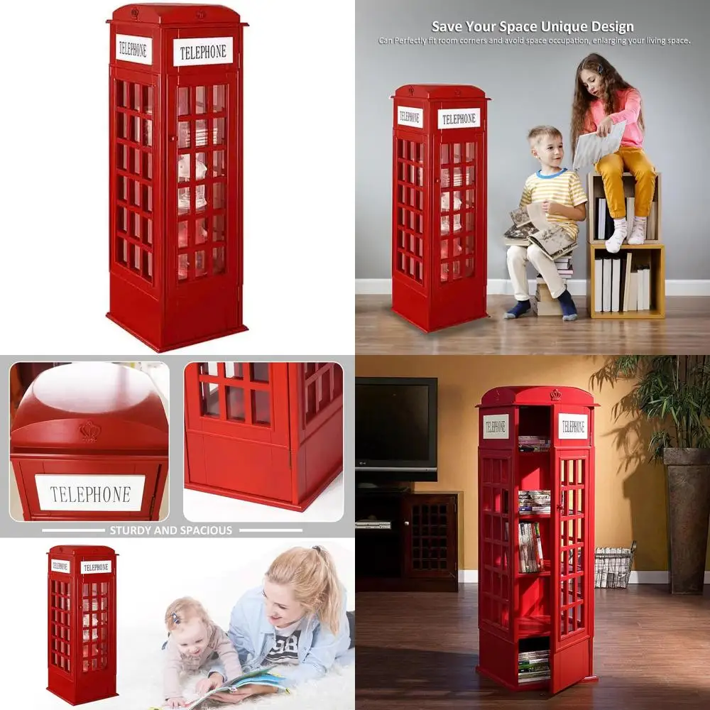 Пятиуровневая деревянная книжная полка в стиле телефонной будки – милая напольная стойка для хранения для детей и взрослых, декоративный стеллаж для организации пространства
Пятиуровневая деревянная книжная полка в стиле телефонной будки – милая напольная стойка для хранения для детей и взрослых, декоративный стеллаж для организации пространства