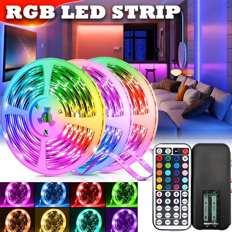 RGB Color Changing LED Strip Lights 12LEDs/M with Remote Control for Bedroom Kitchen Home Decor
RGB Color Changing LED Strip Lights 12LEDs/M with Remote Control for Bedroom Kitchen Home Decor
