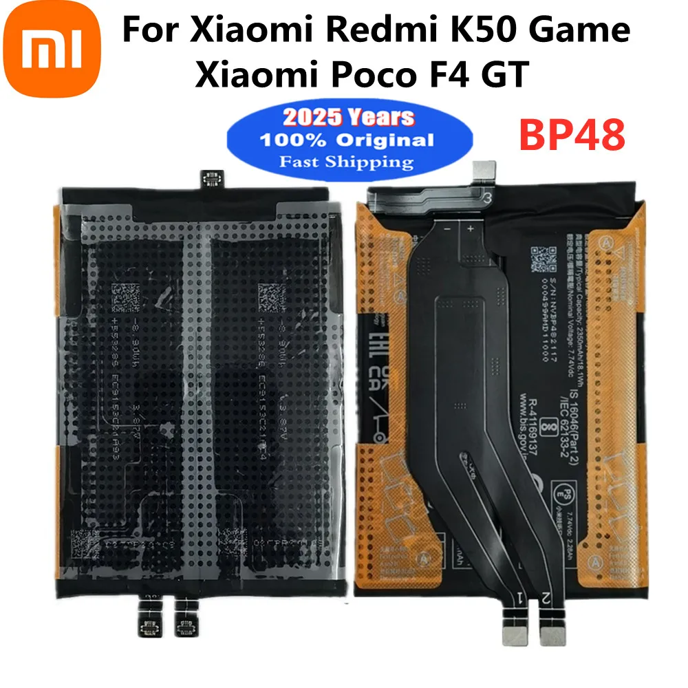 2025 Years BP48 100% Original Battery 4700mAh For Xiaomi Redmi K50 Game / Poco F4 GT Phone Batteries
2025 Years BP48 100% Original Battery 4700mAh For Xiaomi Redmi K50 Game / Poco F4 GT Phone Batteries