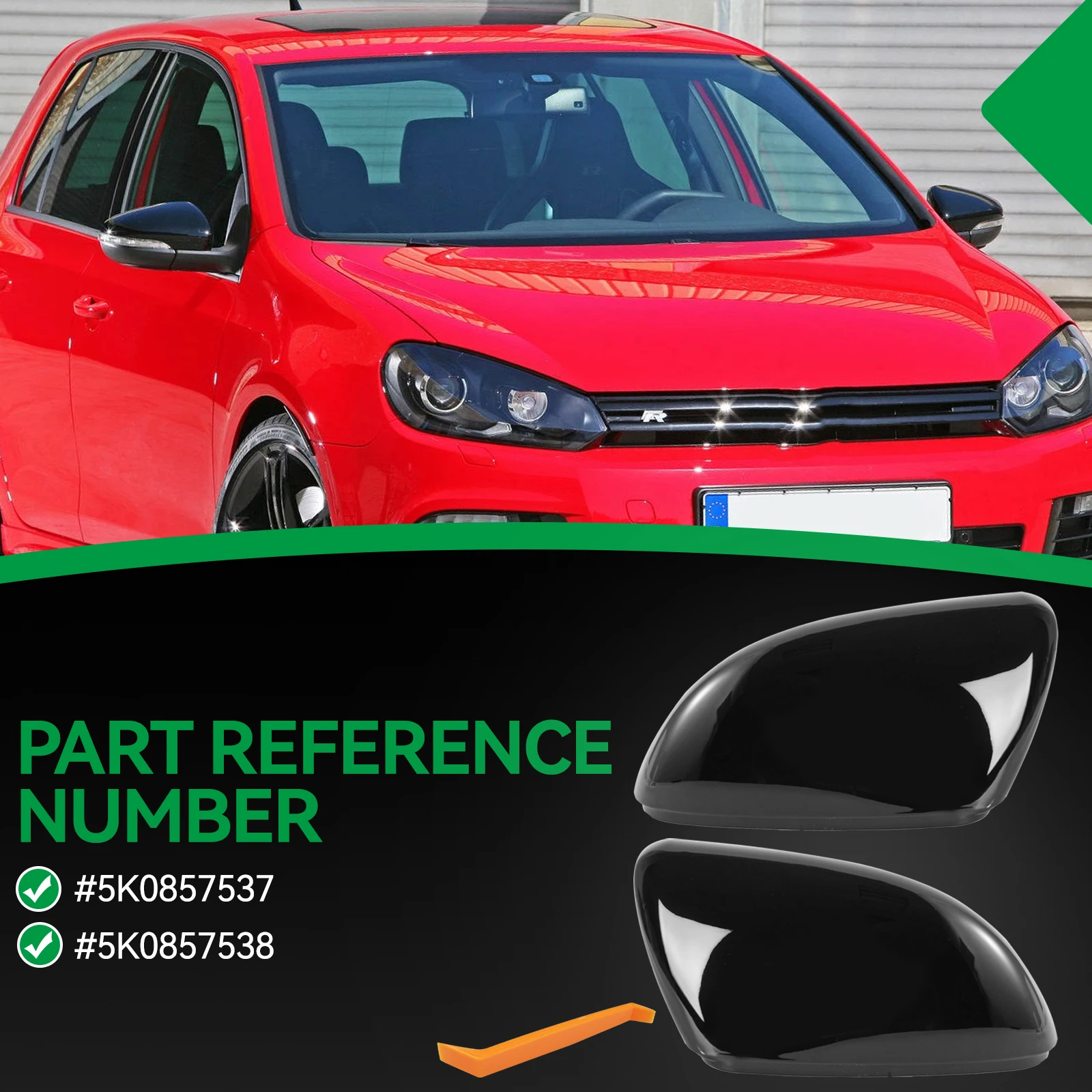 1Pair Side Mirror Cover For VW Golf 6 MK6 Touran Glossy Black Rearview Wing Mirror Cover Caps Left + Right 5K0857537 5K0857538
1Pair Side Mirror Cover For VW Golf 6 MK6 Touran Glossy Black Rearview Wing Mirror Cover Caps Left + Right 5K0857537 5K0857538