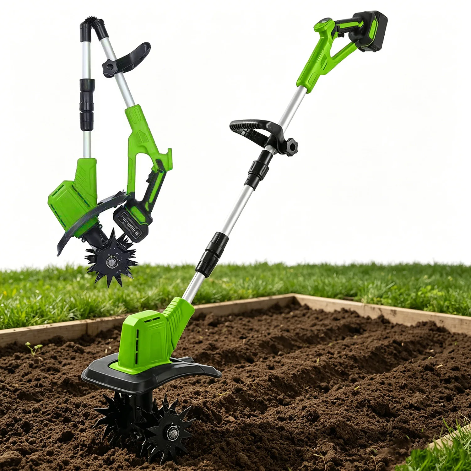 VERTAK 20V Battery Cordless Mini Tiller Handheld 4-Blades Mini Cultivator & Ploughing Machine for Mini Farms Garden
VERTAK 20V Battery Cordless Mini Tiller Handheld 4-Blades Mini Cultivator & Ploughing Machine for Mini Farms Garden
