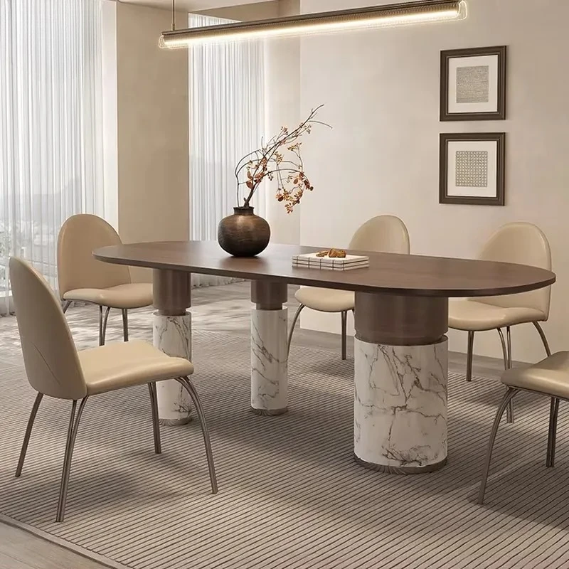 Designer Style Oval 6 Seat Dining Table Hotel Villa Dining Room Wood Frame Dining Table Furniture
Designer Style Oval 6 Seat Dining Table Hotel Villa Dining Room Wood Frame Dining Table Furniture
