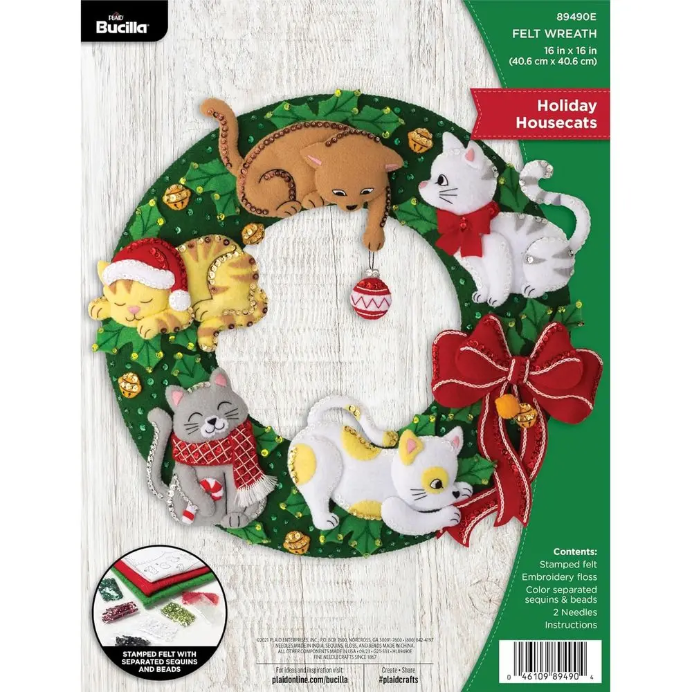 elt Applique Wreath Kit, day Houts, Perect or DIY Arts and Crats, 89490E
elt Applique Wreath Kit, day Houts, Perect or DIY Arts and Crats, 89490E