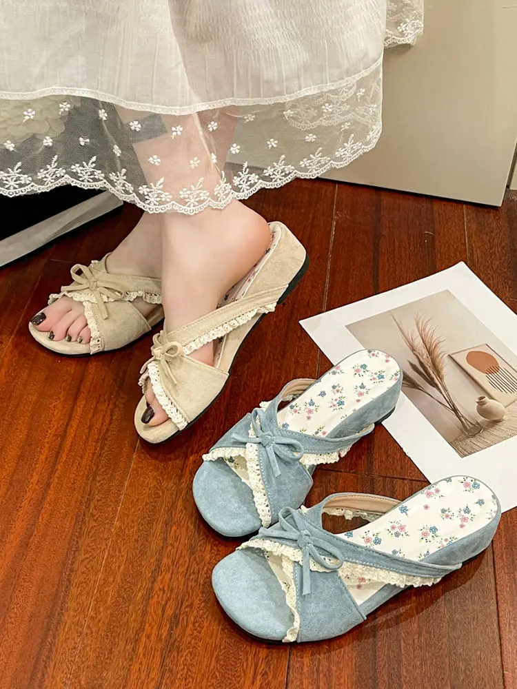 Korean Style Knot Thick Bottom Sandals Women's Summer Outdoor Slip-On Shoes Breathable Open-Toe Flat Heel Slippers
Korean Style Knot Thick Bottom Sandals Women's Summer Outdoor Slip-On Shoes Breathable Open-Toe Flat Heel Slippers