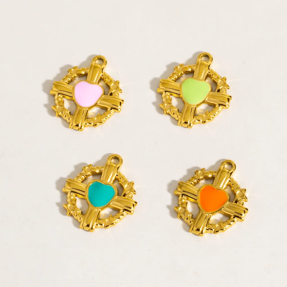 5Pcs Stainless Steel Enamel Dripping Oil Multicolour Heart Shaped Cross Hollow Pendant Fine Polishing DIY Jewelry Accessorie
5Pcs Stainless Steel Enamel Dripping Oil Multicolour Heart Shaped Cross Hollow Pendant Fine Polishing DIY Jewelry Accessorie