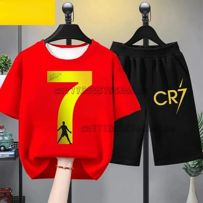 New Summer Style #CR7# Football Printed Short Sleeve and Shorts Set Casual Sports Quick-Dry Loose Set for Adults/Kids
New Summer Style #CR7# Football Printed Short Sleeve and Shorts Set Casual Sports Quick-Dry Loose Set for Adults/Kids