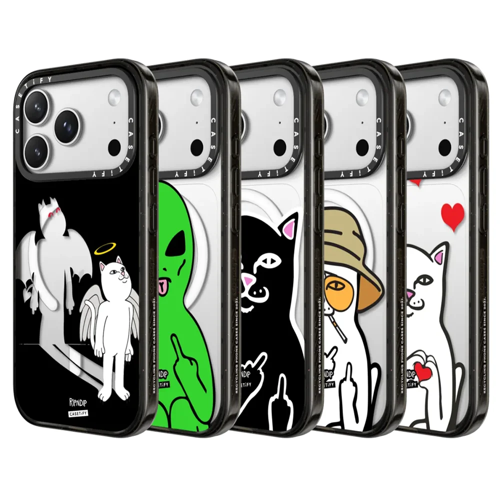 CASETiFY RIPNDIP Middle Finger Cat Series Magnetic Drop-proof Case for iPhone 13 14 15 17 16 Pro Max Air Plus Protect Cover
CASETiFY RIPNDIP Middle Finger Cat Series Magnetic Drop-proof Case for iPhone 13 14 15 17 16 Pro Max Air Plus Protect Cover
