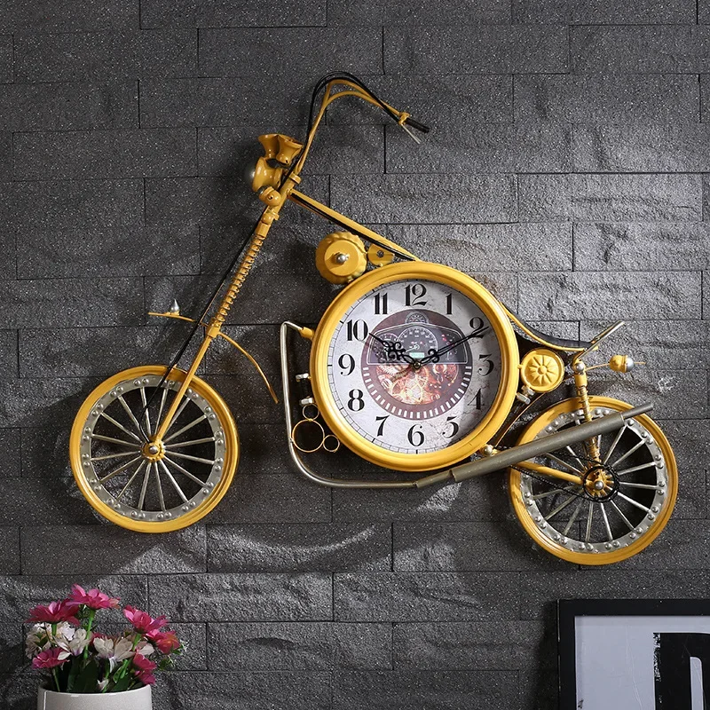 European Retro Wall Clock Creative Motorcycle Model Iron Aged Wall Sticker Clothing Store Coffee Shop Wall Ornament Biker Chic
European Retro Wall Clock Creative Motorcycle Model Iron Aged Wall Sticker Clothing Store Coffee Shop Wall Ornament Biker Chic