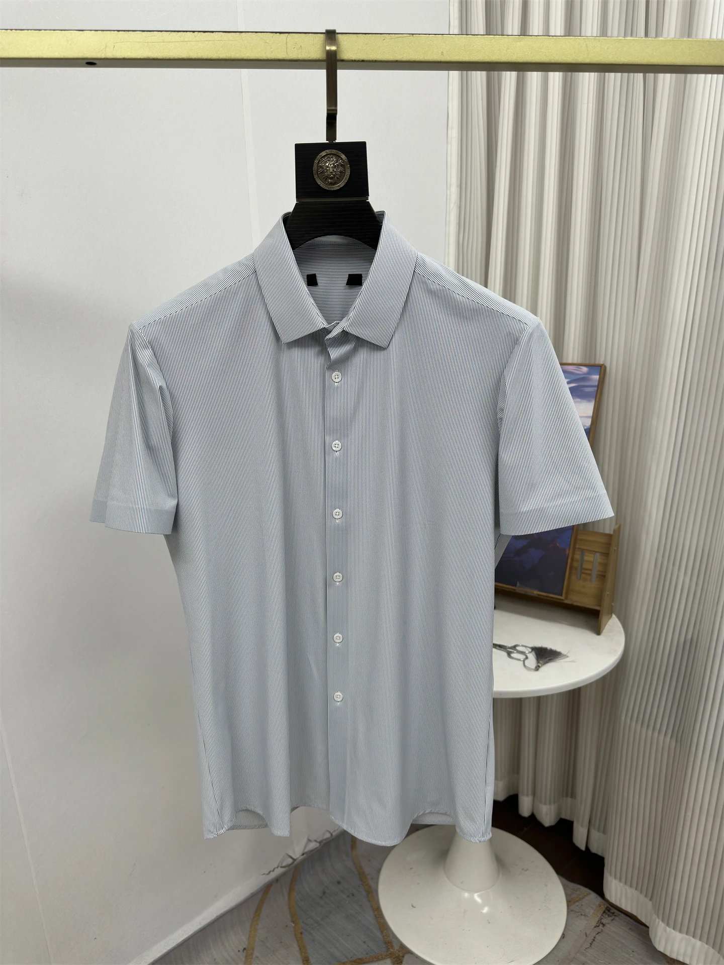 Men's Casual Smooth Anti-Wrinkle ort Sve irt Thin Summer Faion Simple Vertical Stripes Comfortable Nylon Fabric
Men's Casual Smooth Anti-Wrinkle ort Sve irt Thin Summer Faion Simple Vertical Stripes Comfortable Nylon Fabric