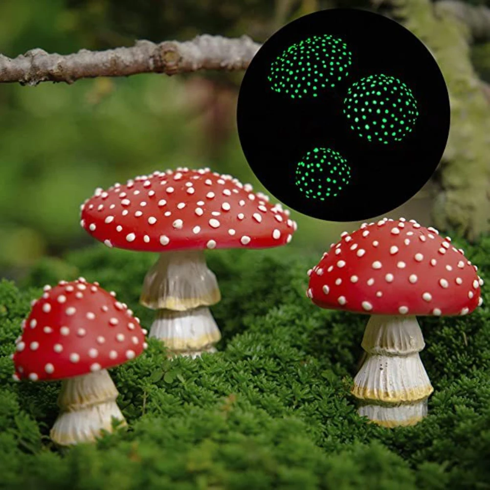 3Pcs Glow In The Dark Mushrooms Mini Miniature Figurines Garden Mushrooms Model Statue Ornaments DIY Landscape
3Pcs Glow In The Dark Mushrooms Mini Miniature Figurines Garden Mushrooms Model Statue Ornaments DIY Landscape