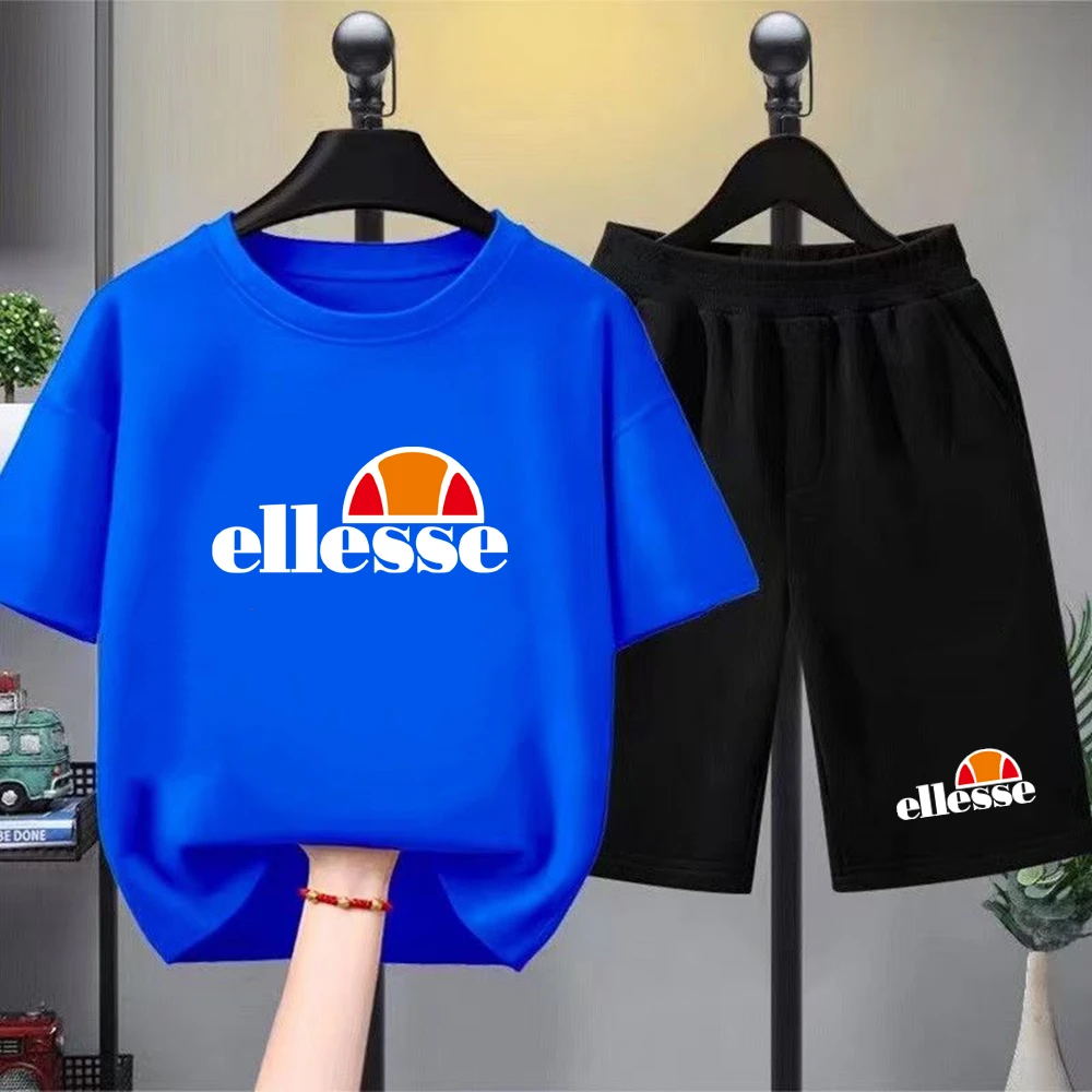Kids Summer Boy Girl Round Neck T-shirt+Shorts Short-sleeved Toddler 3-12Y black Casual Sports Set Fashion Letter brand print
Kids Summer Boy Girl Round Neck T-shirt+Shorts Short-sleeved Toddler 3-12Y black Casual Sports Set Fashion Letter brand print