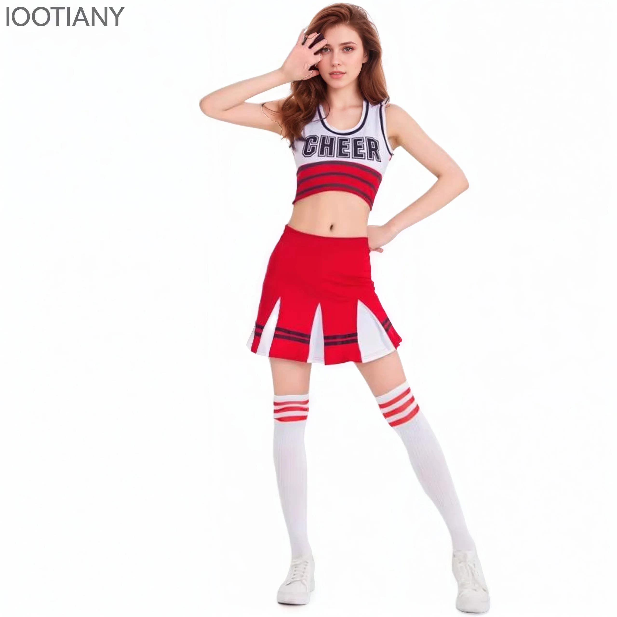 Adult Women Cheerleader Costumes Sleeveless Dance Performance Clothes Summer O-neck Letter Print Cheerleading Tops Short Skirt
Adult Women Cheerleader Costumes Sleeveless Dance Performance Clothes Summer O-neck Letter Print Cheerleading Tops Short Skirt