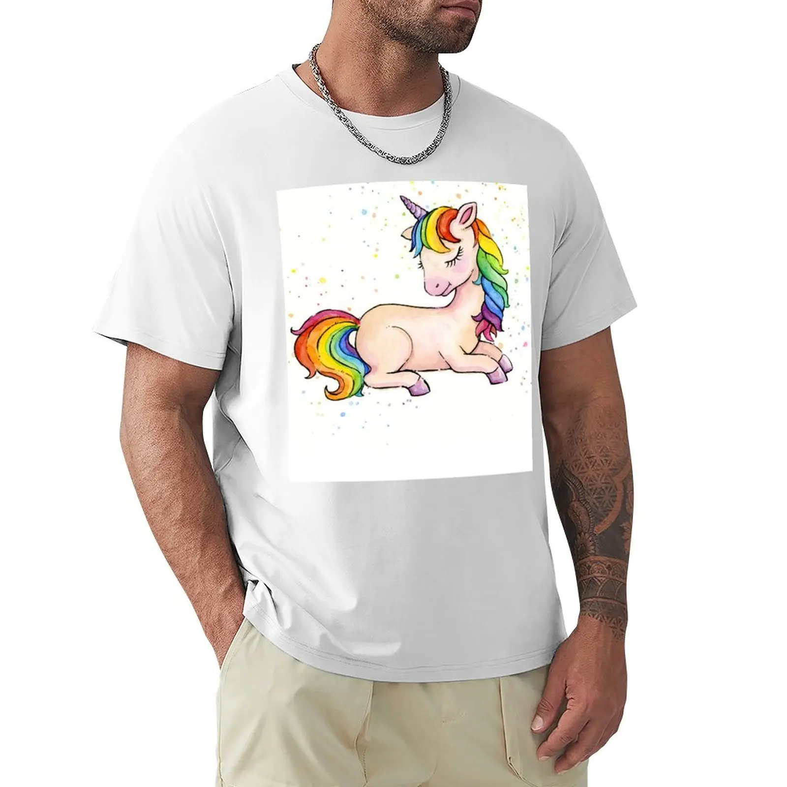 Rainbow Unicorn Sleeping T-Shirt blacks plus size tops anime t shirts for men cotton
Rainbow Unicorn Sleeping T-Shirt blacks plus size tops anime t shirts for men cotton