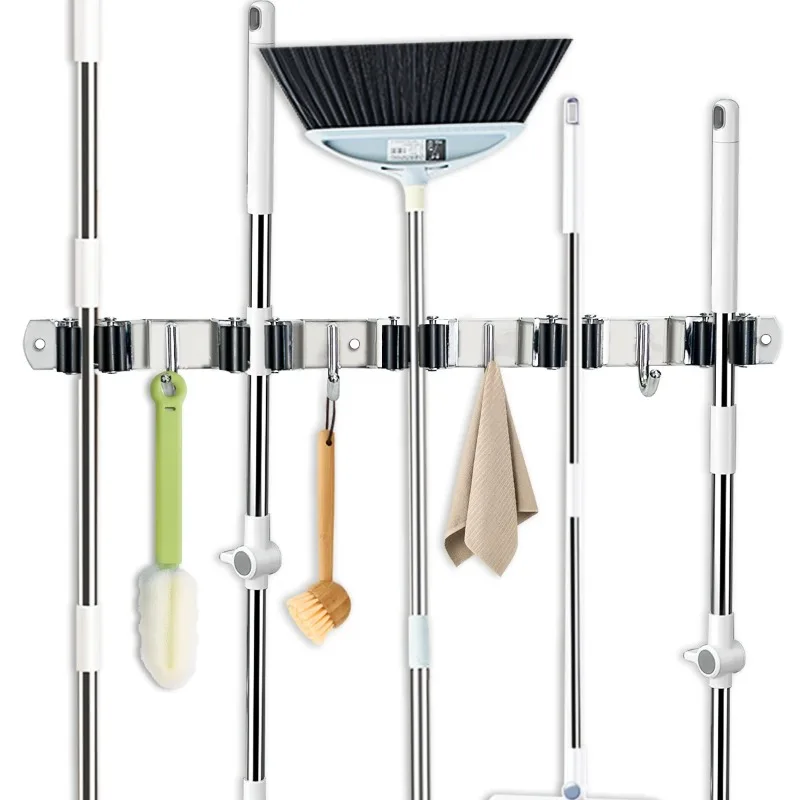 4/5 Hooks Broom Mop Organizer Wall-Mounted Non-Slip Rack Storage Toilet Clothes Hook Solution for Home Kitchen Garden Laundry
4/5 Hooks Broom Mop Organizer Wall-Mounted Non-Slip Rack Storage Toilet Clothes Hook Solution for Home Kitchen Garden Laundry