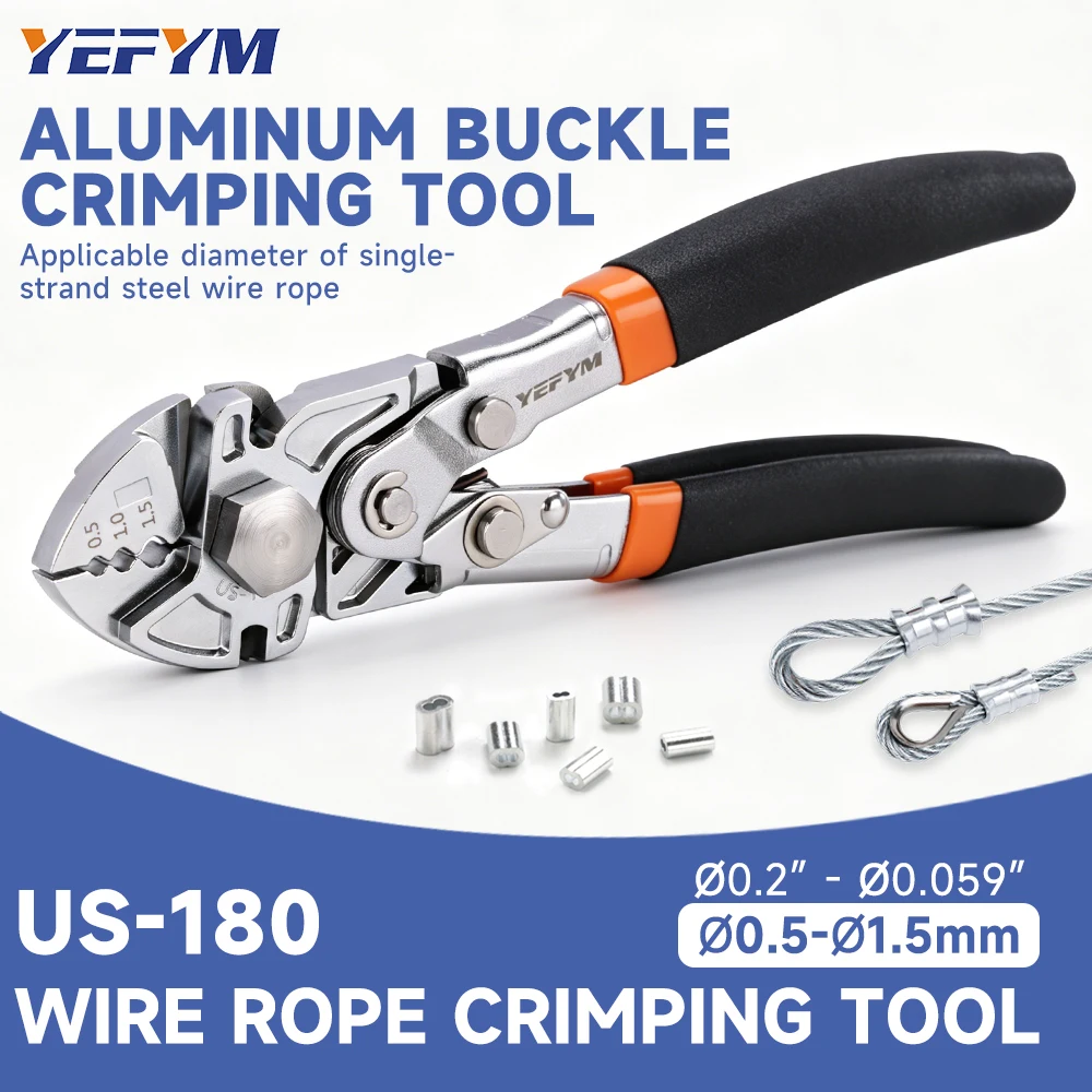 Mini Wire Rope Crimping Cutting Tool US-180 Crimper for Fishing Lines and Aluminum Crimping Loop Sleeves 7.48 inch Pliers
Mini Wire Rope Crimping Cutting Tool US-180 Crimper for Fishing Lines and Aluminum Crimping Loop Sleeves 7.48 inch Pliers
