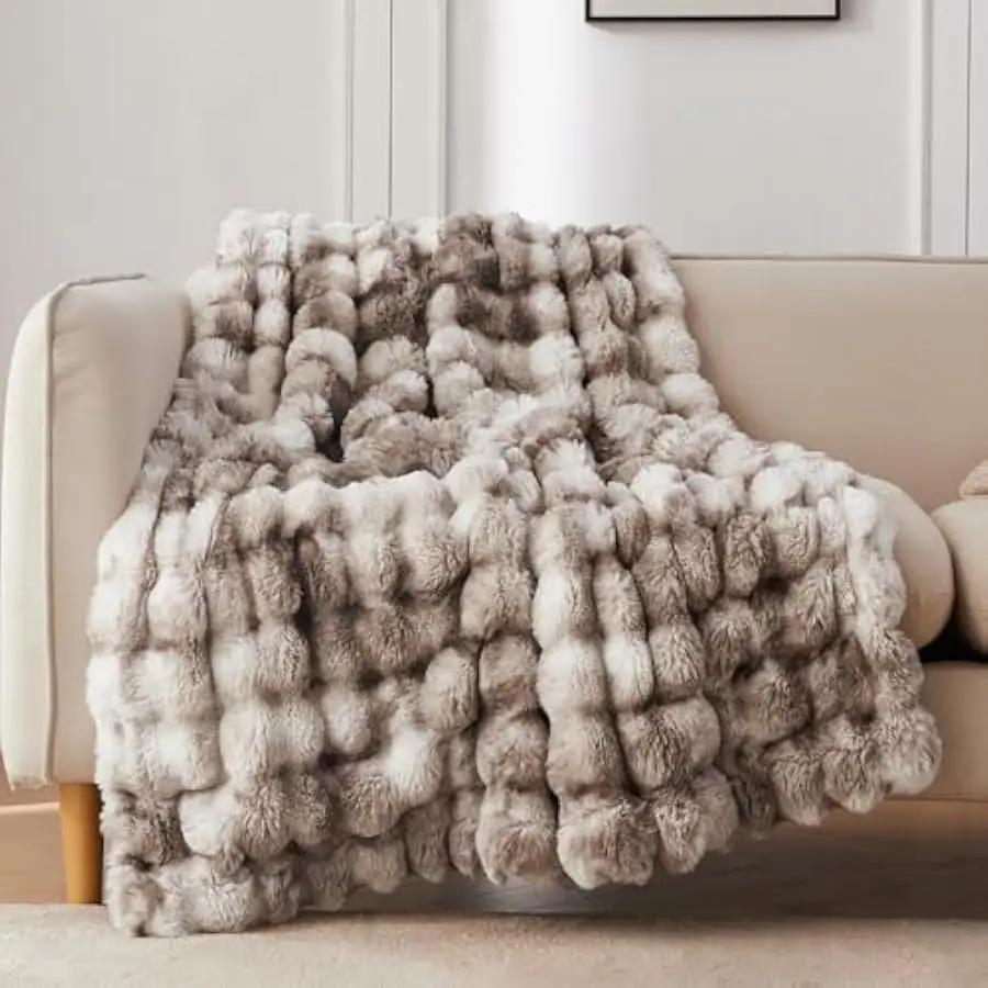 COOVA Faux Fur Throw Blanket for Couch, Cozy Soft and Fuzzy Plush Rabbit Fur Bubble Blanket for Sofa Bedroom Living Room, 60x80
COOVA Faux Fur Throw Blanket for Couch, Cozy Soft and Fuzzy Plush Rabbit Fur Bubble Blanket for Sofa Bedroom Living Room, 60x80