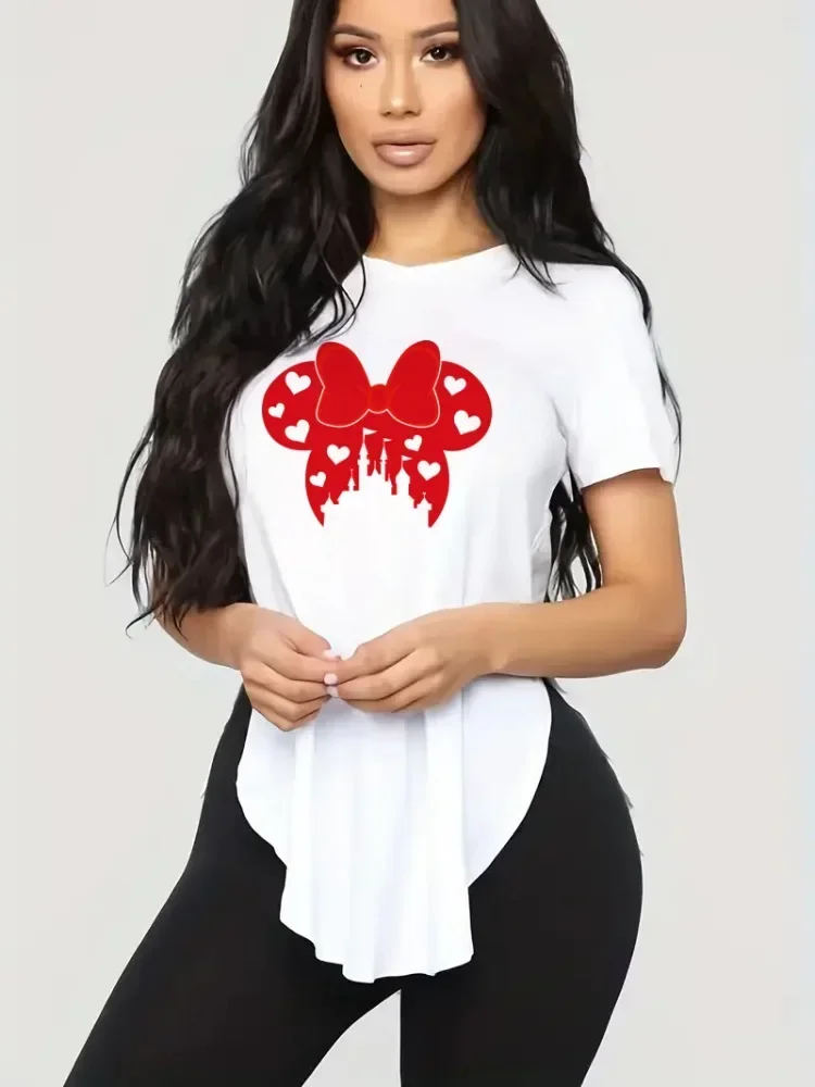 Plus Size Fashion Crew Neck Top Short Sleeve Women's T-Shirt 2024 Casual Chic Hem Regular Black Hot Black Printed Top for Women
Plus Size Fashion Crew Neck Top Short Sleeve Women's T-Shirt 2024 Casual Chic Hem Regular Black Hot Black Printed Top for Women