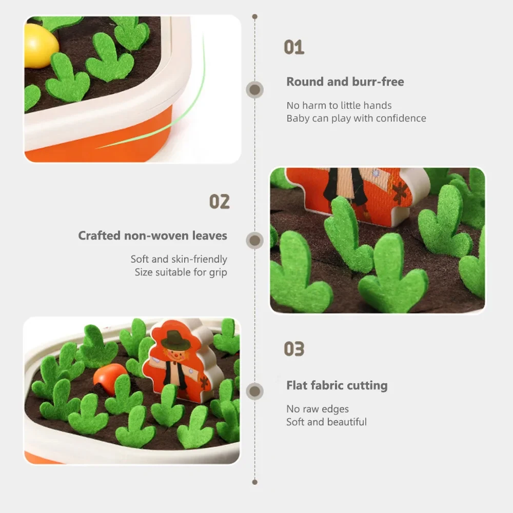 Carrot Harvest Game for Baby Children's Education Pull Skill Learning Developing Radish Toy Tabletop Game for Newborn Gift
Carrot Harvest Game for Baby Children's Education Pull Skill Learning Developing Radish Toy Tabletop Game for Newborn Gift