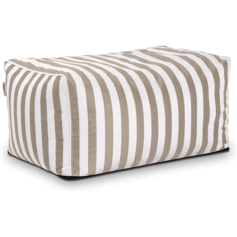 Taupe Striped Outdoor Bean Bag Ottoman
Taupe Striped Outdoor Bean Bag Ottoman