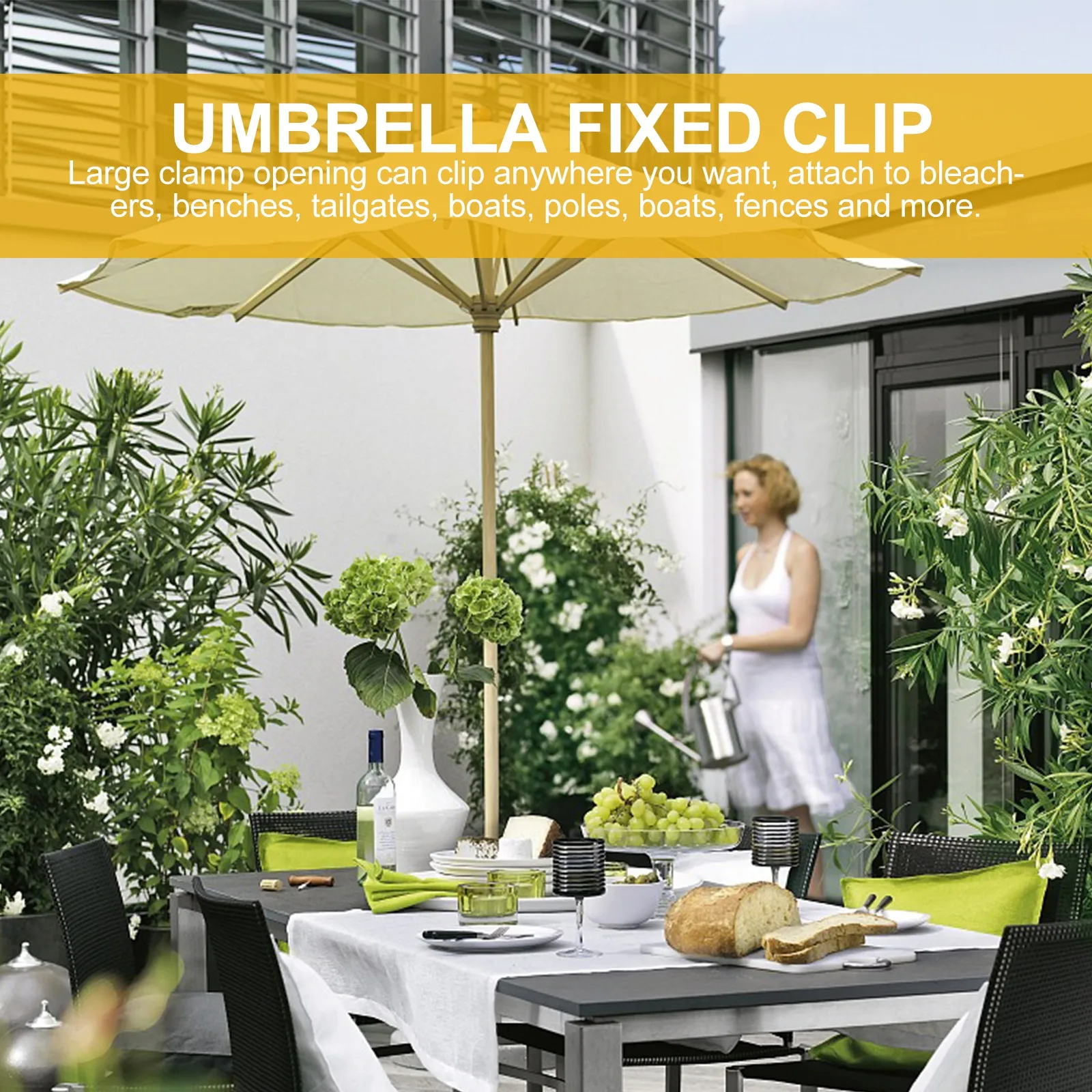 Outdoor Umbrella Fixed Clip Large Clamp Quick Release Screw Adjustable Patio Umbrella Bracket Stable Rack for Garden Tailgating
Outdoor Umbrella Fixed Clip Large Clamp Quick Release Screw Adjustable Patio Umbrella Bracket Stable Rack for Garden Tailgating