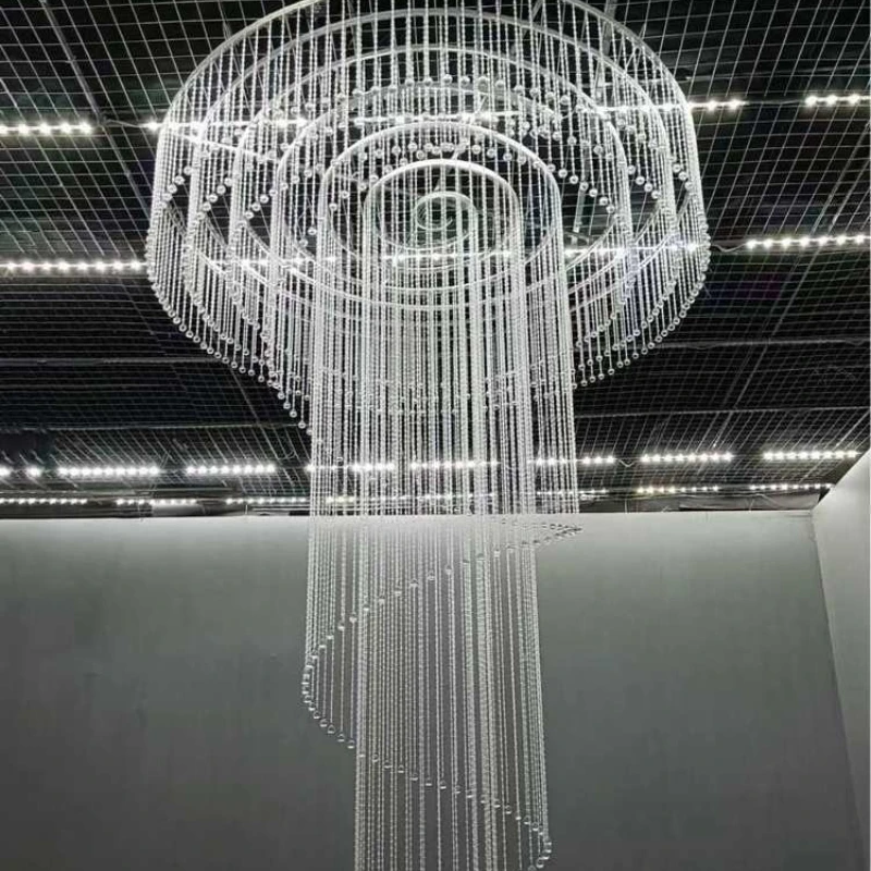 Crystal bead curtain ceiling spiral ring air decoration
Crystal bead curtain ceiling spiral ring air decoration