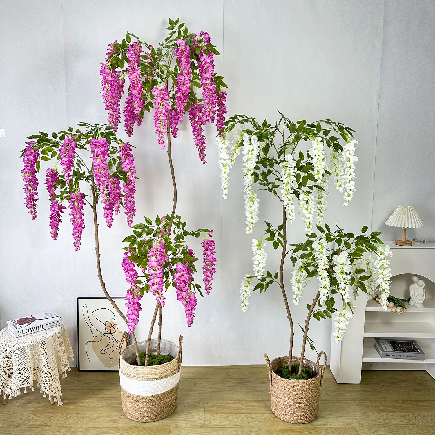 Artificial Wisteria Blossom Tree Silk Flowers Home Decor Fake Wisteria Plant Spring Decorations for Year-Round Beauty 
Artificial Wisteria Blossom Tree Silk Flowers Home Decor Fake Wisteria Plant Spring Decorations for Year-Round Beauty