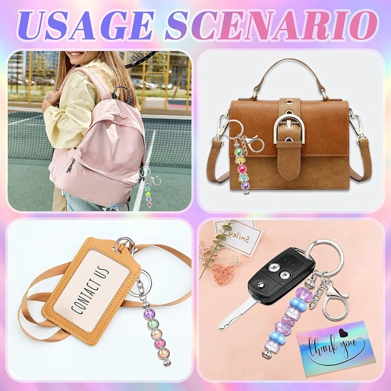 Набор из 30 брелоков из бисера с 50 декоративными бусинамиJAS
Набор из 30 брелоков из бисера с 50 декоративными бусинамиJAS