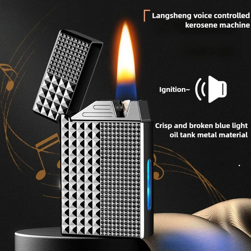 221-металлическая газовая зажигалка Paris Nail, интеллектуальное голосовое управление, керосиновая зажигалка, визуальное газовое окно, электрические зажигалки с зарядкой через USB 
221-металлическая газовая зажигалка Paris Nail, интеллектуальное голосовое управление, керосиновая зажигалка, визуальное газовое окно, электрические зажигалки с зарядкой через USB