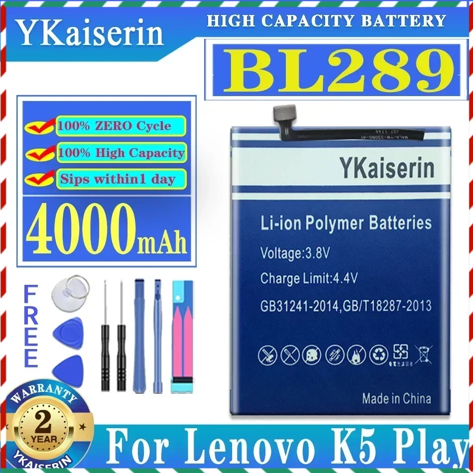 Новый аккумулятор ykaisсеребрин BL289 для Lenovo K5 Play K5Play L38011 4000 мАч, Высококачественная коллекция + подставка для кольца
Новый аккумулятор ykaisсеребрин BL289 для Lenovo K5 Play K5Play L38011 4000 мАч, Высококачественная коллекция + подставка для кольца