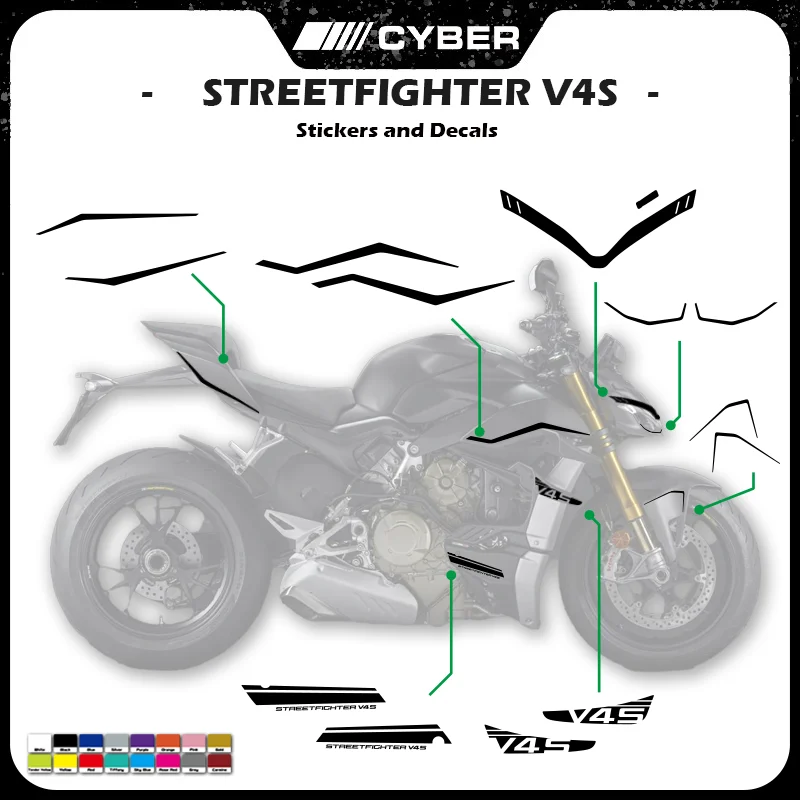 Streetfighter V4S Fairing Decal Sticker Collection - For Ducati Motorcycle Fairing Full Car Lines Decal Sticker
Streetfighter V4S Fairing Decal Sticker Collection - For Ducati Motorcycle Fairing Full Car Lines Decal Sticker